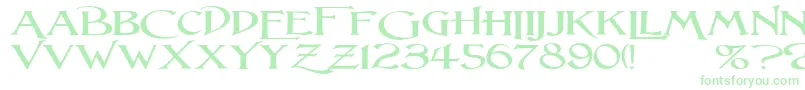 LightfootWideExpandedRegular Font – Green Fonts on White Background