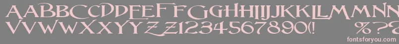 LightfootWideExpandedRegular Font – Pink Fonts on Gray Background