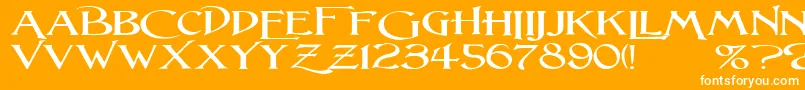 LightfootWideExpandedRegular Font – White Fonts on Orange Background