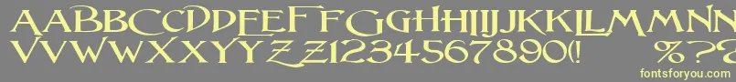 LightfootWideExpandedRegular Font – Yellow Fonts on Gray Background