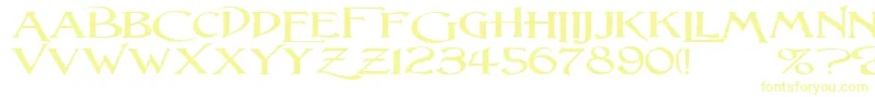 LightfootWideExpandedRegular-Schriftart – Gelbe Schriften