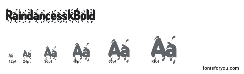 RaindancesskBold Font Sizes
