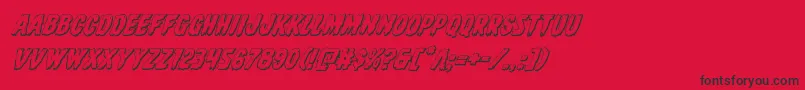 Direwolf3Dital Font – Black Fonts on Red Background