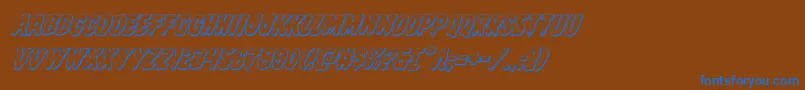 Direwolf3Dital Font – Blue Fonts on Brown Background