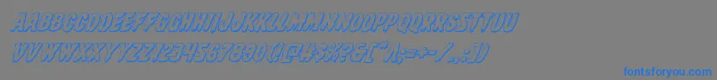 Direwolf3Dital-Schriftart – Blaue Schriften auf grauem Hintergrund