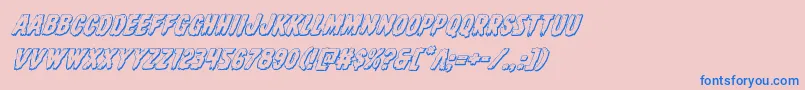 Direwolf3Dital Font – Blue Fonts on Pink Background