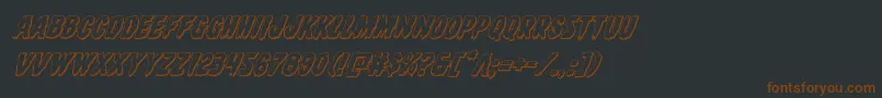 Direwolf3Dital Font – Brown Fonts on Black Background