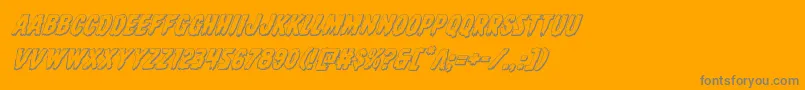 Direwolf3Dital-Schriftart – Graue Schriften auf orangefarbenem Hintergrund