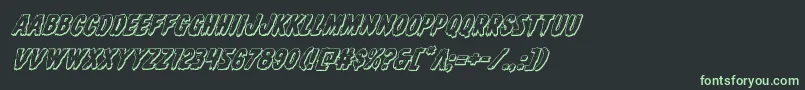 Direwolf3Dital Font – Green Fonts on Black Background