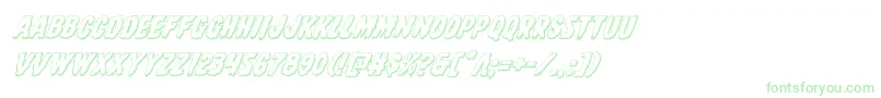 Direwolf3Dital Font – Green Fonts on White Background