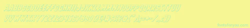 Direwolf3Dital Font – Green Fonts on Yellow Background