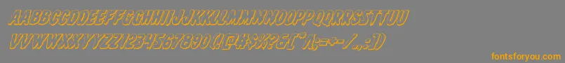 Direwolf3Dital-Schriftart – Orangefarbene Schriften auf grauem Hintergrund