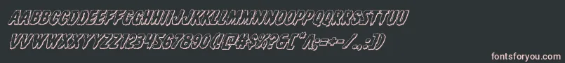 Direwolf3Dital Font – Pink Fonts on Black Background