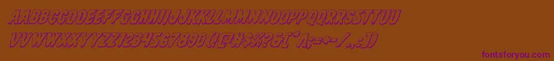 Direwolf3Dital Font – Purple Fonts on Brown Background