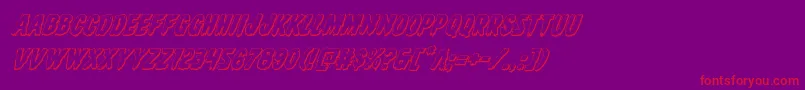 Direwolf3Dital Font – Red Fonts on Purple Background