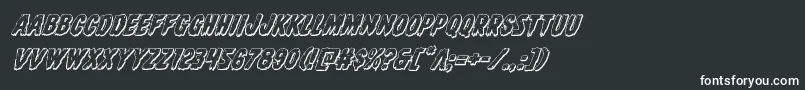 Direwolf3Dital Font – White Fonts on Black Background