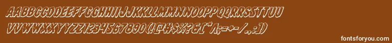 Direwolf3Dital Font – White Fonts on Brown Background