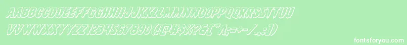 Direwolf3Dital Font – White Fonts on Green Background