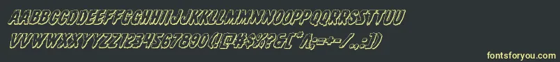 Direwolf3Dital Font – Yellow Fonts on Black Background