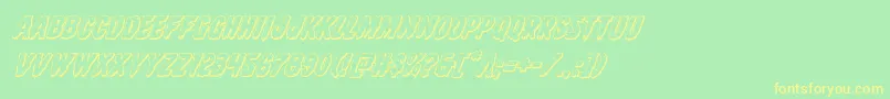 Direwolf3Dital Font – Yellow Fonts on Green Background