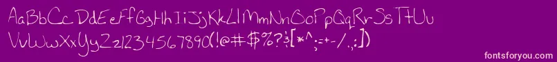 LaurenRegular Font – Pink Fonts on Purple Background