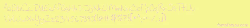 LaurenRegular Font – Pink Fonts on Yellow Background