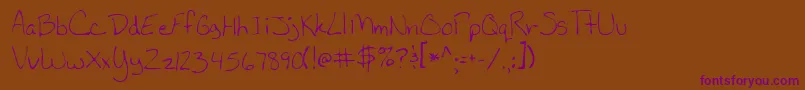 Police LaurenRegular – polices violettes sur fond brun