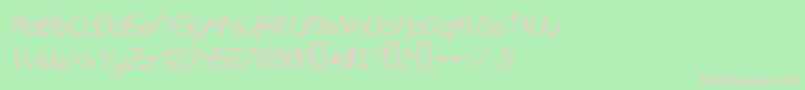 LoveParadeItalian Font – Pink Fonts on Green Background