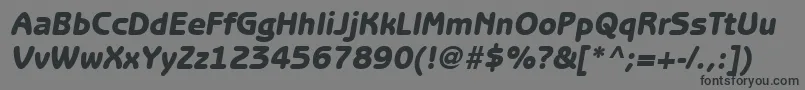 ItcBenguiatGothicLtHeavyOblique Font – Black Fonts on Gray Background