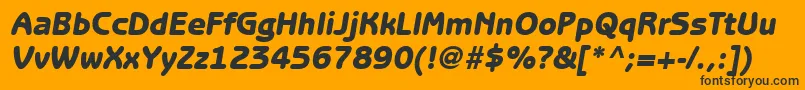 ItcBenguiatGothicLtHeavyOblique Font – Black Fonts on Orange Background