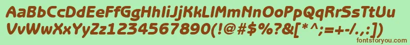 ItcBenguiatGothicLtHeavyOblique Font – Brown Fonts on Green Background