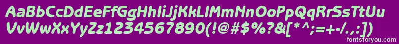 ItcBenguiatGothicLtHeavyOblique Font – Green Fonts on Purple Background