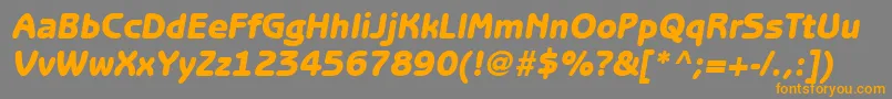 ItcBenguiatGothicLtHeavyOblique Font – Orange Fonts on Gray Background