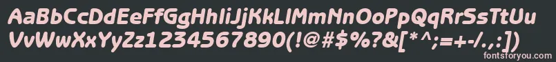 ItcBenguiatGothicLtHeavyOblique Font – Pink Fonts on Black Background