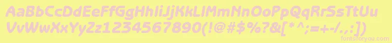 ItcBenguiatGothicLtHeavyOblique Font – Pink Fonts on Yellow Background