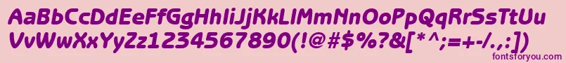 ItcBenguiatGothicLtHeavyOblique Font – Purple Fonts on Pink Background