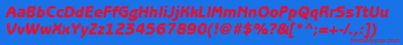 ItcBenguiatGothicLtHeavyOblique Font – Red Fonts on Blue Background