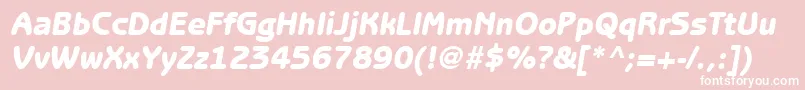 ItcBenguiatGothicLtHeavyOblique Font – White Fonts on Pink Background