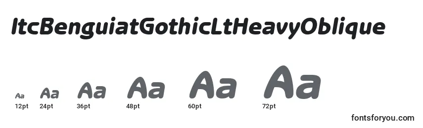 ItcBenguiatGothicLtHeavyOblique Font Sizes