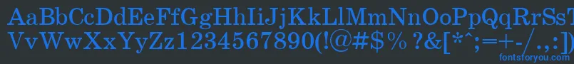 SchoolPlain.001.001 Font – Blue Fonts on Black Background