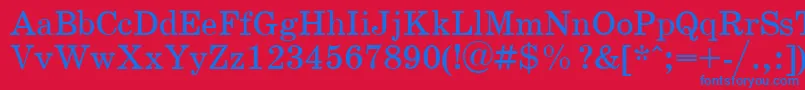 SchoolPlain.001.001 Font – Blue Fonts on Red Background