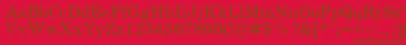 フォントSchoolPlain.001.001 – 赤い背景に茶色の文字