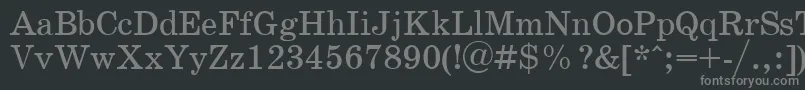 SchoolPlain.001.001 Font – Gray Fonts on Black Background