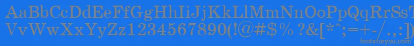 SchoolPlain.001.001 Font – Gray Fonts on Blue Background