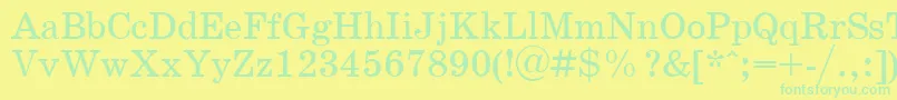SchoolPlain.001.001 Font – Green Fonts on Yellow Background