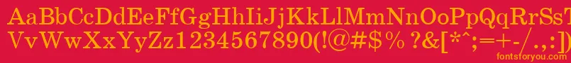 SchoolPlain.001.001-Schriftart – Orangefarbene Schriften auf rotem Hintergrund
