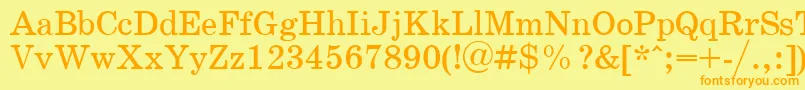 SchoolPlain.001.001 Font – Orange Fonts on Yellow Background