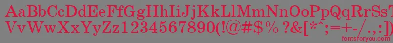 SchoolPlain.001.001 Font – Red Fonts on Gray Background