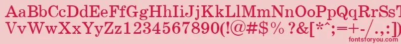SchoolPlain.001.001 Font – Red Fonts on Pink Background