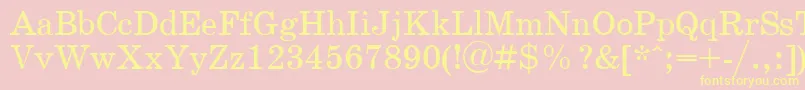 SchoolPlain.001.001 Font – Yellow Fonts on Pink Background